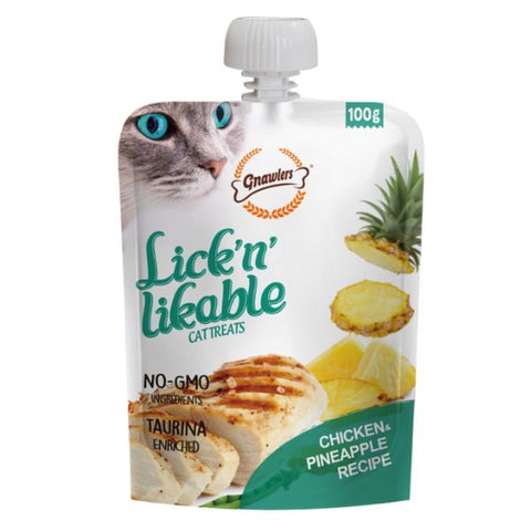 lick'n likable מחית לחתולים בטעם עוף ואננס